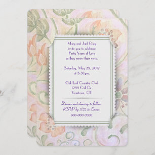 Invitation watercolor florwal Mariage Vow Renewal