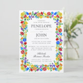 Invitation Watercolor Flower Botanical Garden Rainbow Wedding (Debout devant)