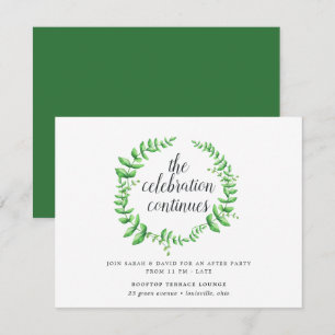Invitation Watercolor Foliage Mariage après l'invitation de f