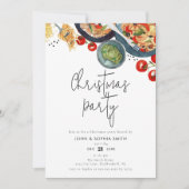 Invitation Watercolor Food Pasta Noël (Devant)