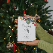 Invitation Watercolor Food Pasta Noël