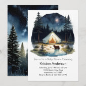 Invitation Watercolor Forest Adventure Attend le Baby shower (Devant / Derrière)