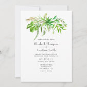Invitation Watercolor Forest Greenery Mariage (Devant)