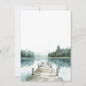 Invitation Watercolor Forest Mountain Lake Mariage (Dos)