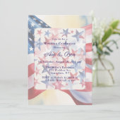 Invitation Watercolor Fourth Of July Wedding (Debout devant)