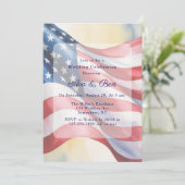 Invitation Watercolor Fourth Of July Wedding Celebration (Debout devant)