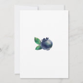 Invitation Watercolor Fox et Blueberries Baby shower (Dos)