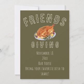 Invitation Watercolor Friendsgiving