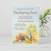Invitation Watercolor Friendsgiving Thanksgiving Dinner (Debout devant)