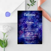Invitation Watercolor Galaxy Starry Night Hand Lettering