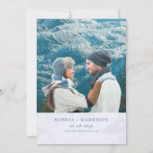 Invitation Watercolor Gold Mountains Photo Mariage Elopement (Dos)