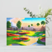 Invitation Watercolor Golf Course Utopia (Debout devant)