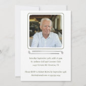 Invitation Watercolor Golf Golf Golf Golfers Anniversaire (Dos)