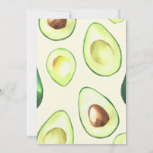 Invitation Watercolor Green Avocado Photo Anniversaire (Dos)