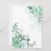 Invitation Watercolor Green Flowers Engagement (Dos)