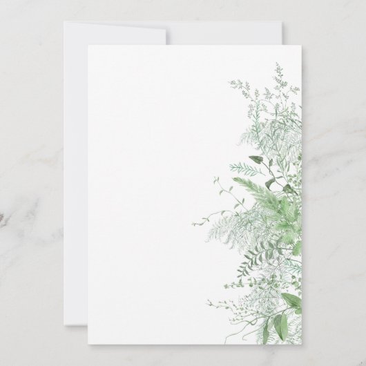 Invitation Watercolor Greenery Fern Rustic Wedding (Dos)