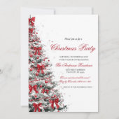 Invitation Watercolor Greenery Red Berries Christmas Party (Devant)