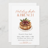 Invitation Watercolor Holiday Bake and Brunch (Devant / Derrière)