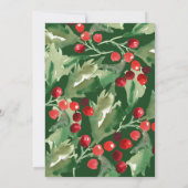 Invitation Watercolor Holly Berries (Dos)