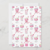 Invitation Watercolor Hot rose Mahjong Cocktails Party (Dos)