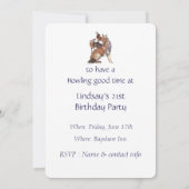 Invitation Watercolor Howgood Coyote Anniversaire Party (Dos)