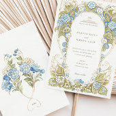 Invitation Watercolor Hydrangeas Arts & Crafts Mariage