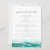 Invitation Watercolor Jamaïque Skyline Tropical Beach Island (Dos)