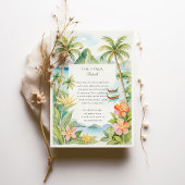 Invitation Watercolor Ko Samui Thaïlande Destination Wedding