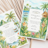 Invitation Watercolor Ko Samui Thaïlande Destination Wedding