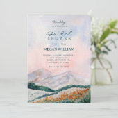 Invitation Watercolor landscape nature bridal shower (Debout devant)