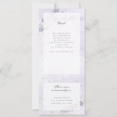 Invitation watercolor lavande mariage invite w rsvp (Dos)