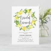 Invitation Watercolor Lemon Blossom Wreath Bridal Brunch (Debout devant)