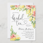 Invitation Watercolor Lemon Bride Tea Party (Devant)