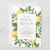 Invitation Watercolor Lemon Frame Botanique Bridal Brunch (Devant)