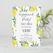 Invitation Watercolor Lemon Green Bunch Party (Debout devant)