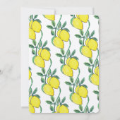 Invitation Watercolor Lemon Vine Bund'engagement Partie (Dos)