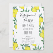 Invitation Watercolor Lemon Vine Bund'engagement Partie (Devant)