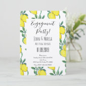 Invitation Watercolor Lemon Vine Bund'engagement Partie (Debout devant)