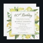 Invitation Watercolor Lemon Wreath 80th Birthday Brunch<br><div class="desc">Une jolie invitation à Brunch d'anniversaire de 80e anniversaire. Le design se compose d'un cadre aquarelle de citrons, de fleurs de citrons et d'un assortiment de verdure. Personnalisez avec tous vos détails importants, y compris le nom de l'invité d'honneur, la date, l'heure, l'emplacement et l'information RSVP. Ce modèle est pour...</div>