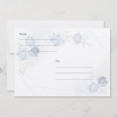 Invitation Watercolor Light Blue Floral Wedding RSVP (Dos)