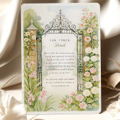 Invitation Watercolor London Garden Gates Mariage