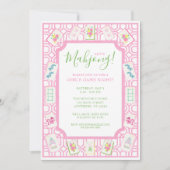 Invitation Watercolor Mahjong Tiles Party (Devant)