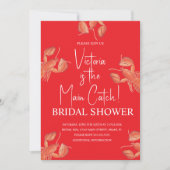 Invitation Watercolor Main Catch Lobster Bridal Shower (Devant)