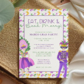 Invitation Watercolor Mardi Gras Masquerade Party