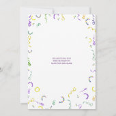Invitation Watercolor Mardi Gras Objects Party (Dos)