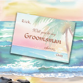 Invitation Watercolor Mariage de plage tropicale