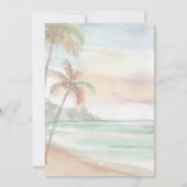 Invitation Watercolor Mariage de plage tropicale (Dos)