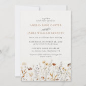 Invitation Watercolor Meadow Automne Fleur sauvage Mariage d' (Devant)