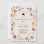 Invitation Watercolor Meadow Fleur sauvage Boho Graduation Pa (Devant)