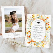 Invitation Watercolor Meadow Fleur sauvage Boho Graduation Pa